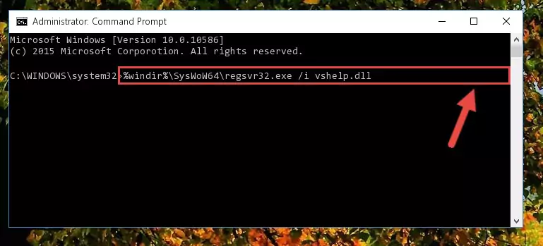 Uninstalling the broken registry of the Vshelp.dll library from the Windows Registry Editor (for 64 Bit)