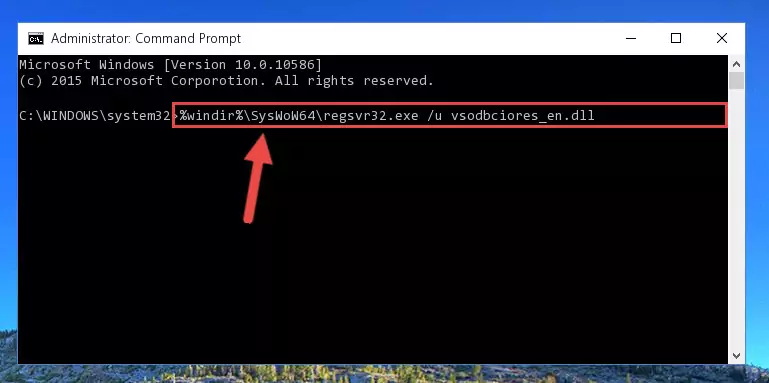 Making a clean registry for the Vsodbciores_en.dll file in Regedit (Windows Registry Editor)