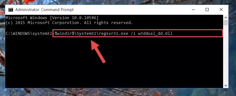 Deleting the damaged registry of the W3ddual_dd.dll