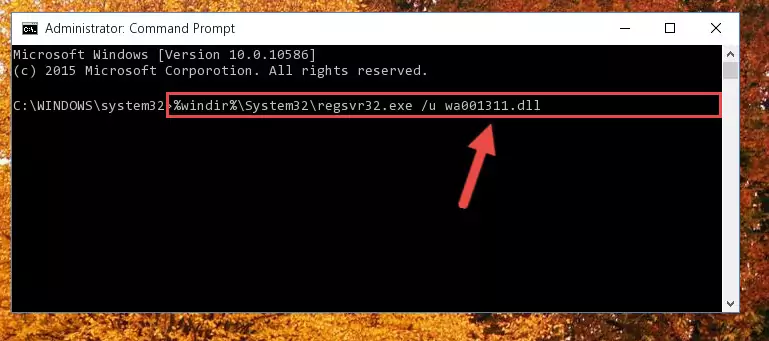 Making a clean registry for the Wa001311.dll file in Regedit (Windows Registry Editor)