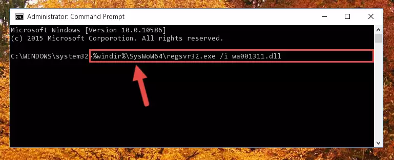 Uninstalling the Wa001311.dll file's broken registry from the Registry Editor (for 64 Bit)