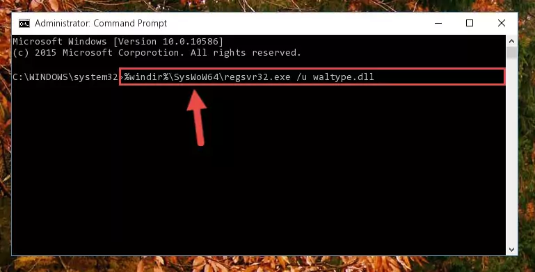 Creating a new registry for the Waltype.dll file