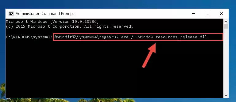 Creating a new registry for the Window_resources_release.dll library