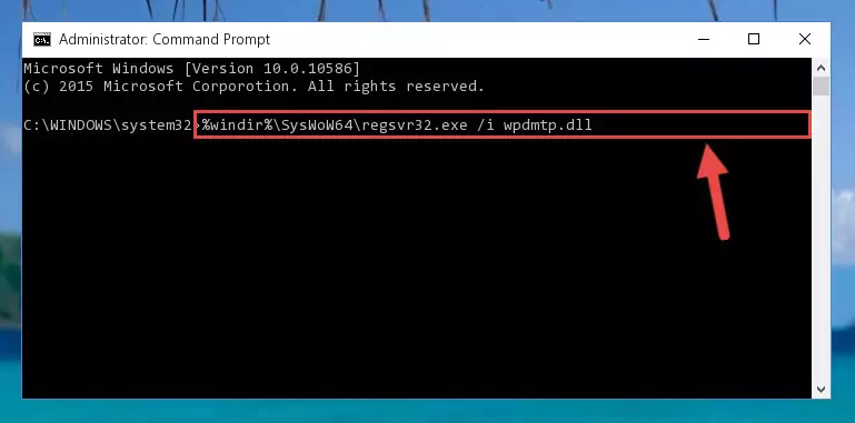 Uninstalling the Wpdmtp.dll file's broken registry from the Registry Editor (for 64 Bit)