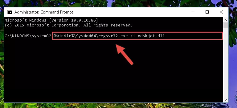 Deleting the Xdskjet.dll library's problematic registry in the Windows Registry Editor