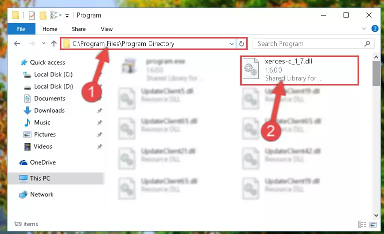 Choosing the Xerces-c_1_7.dll library
