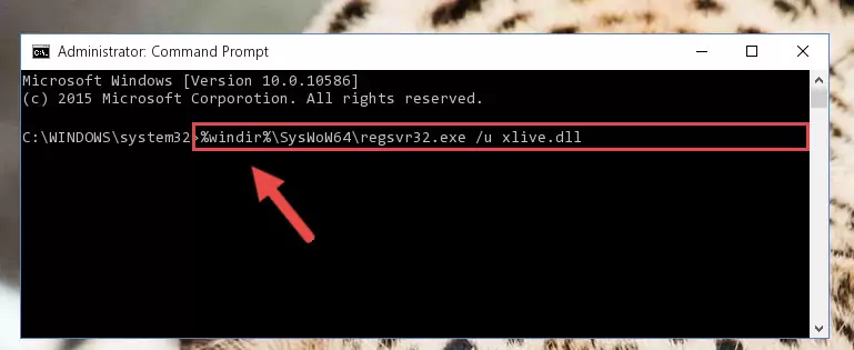 Creating a new registry for the Xlive.dll file in the Windows Registry Editor
