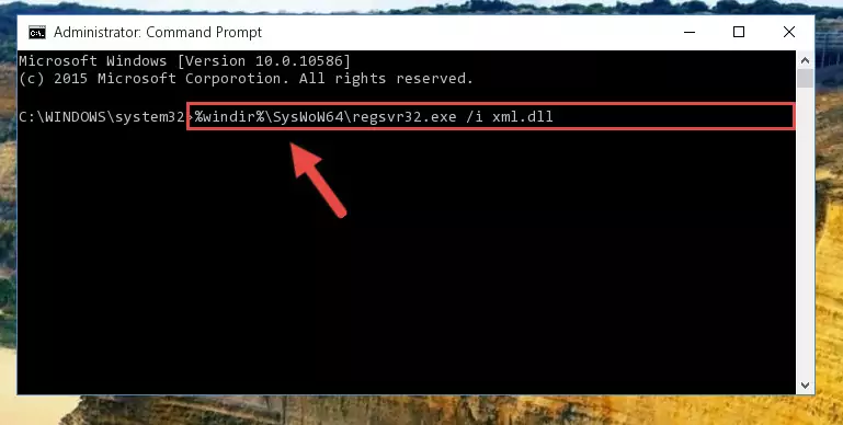 Uninstalling the broken registry of the Xml.dll file from the Windows Registry Editor (for 64 Bit)