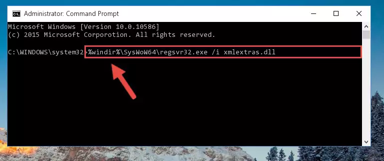 Deleting the Xmlextras.dll library's problematic registry in the Windows Registry Editor