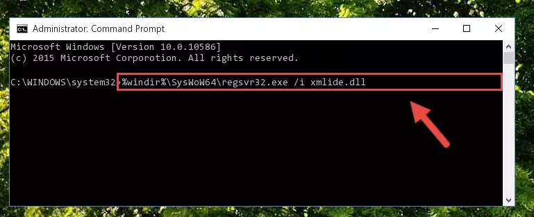 Uninstalling the broken registry of the Xmlide.dll library from the Windows Registry Editor (for 64 Bit)