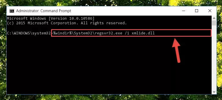 Deleting the damaged registry of the Xmlide.dll