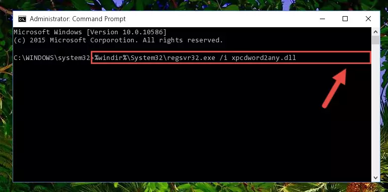 Deleting the damaged registry of the Xpcdword2any.dll