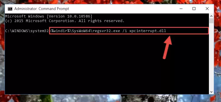 Uninstalling the Xpcinterrupt.dll library's broken registry from the Registry Editor (for 64 Bit)