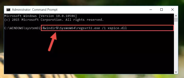 Deleting the damaged registry of the Xspice.dll