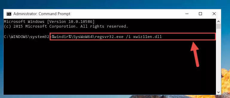 Uninstalling the broken registry of the Xwiz11en.dll library from the Windows Registry Editor (for 64 Bit)