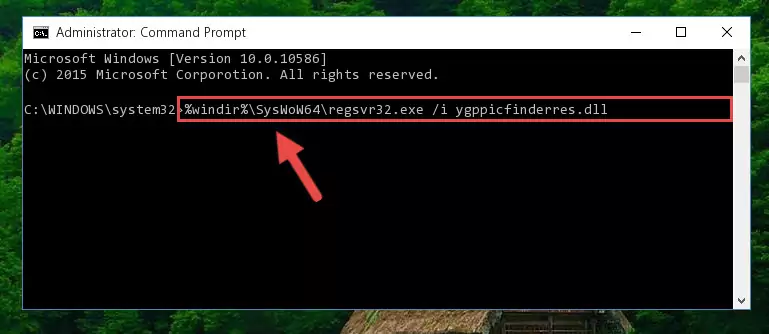 Uninstalling the damaged Ygppicfinderres.dll library's registry from the system (for 64 Bit)