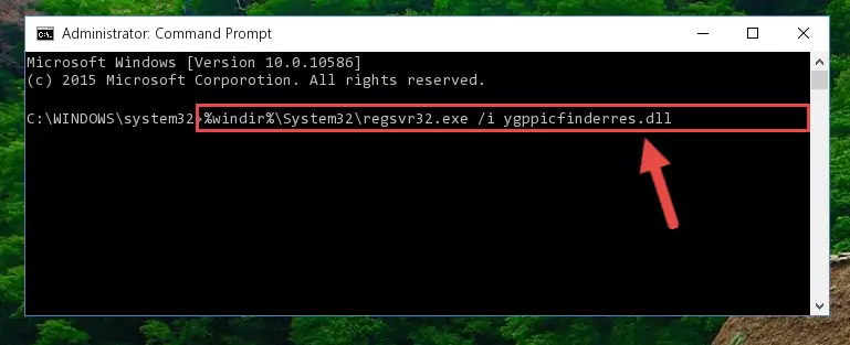 Deleting the damaged registry of the Ygppicfinderres.dll