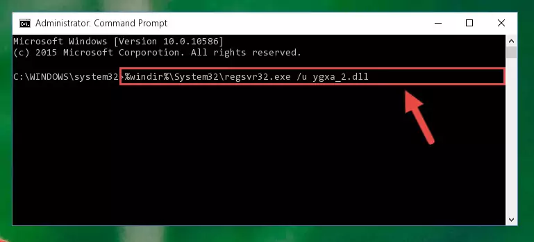 Extracting the Ygxa_2.dll file from the .zip file