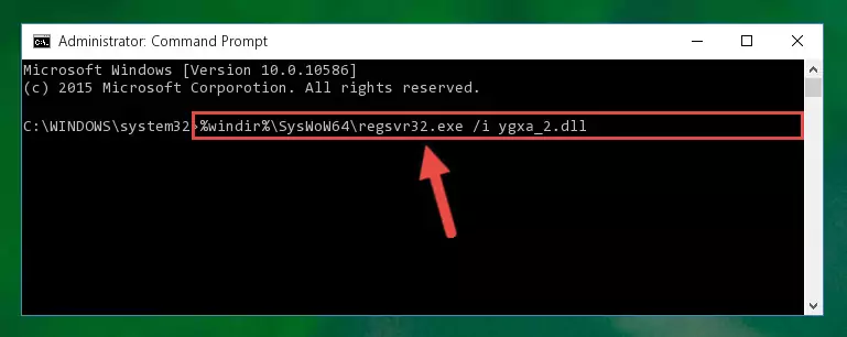 Deleting the Ygxa_2.dll file's problematic registry in the Windows Registry Editor