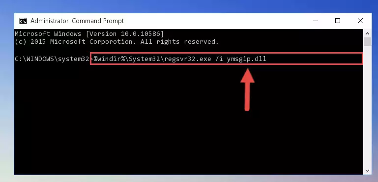 Deleting the Ymsgip.dll library's problematic registry in the Windows Registry Editor
