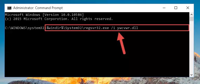Reregistering the Ywcvwr.dll file in the system (for 64 Bit)