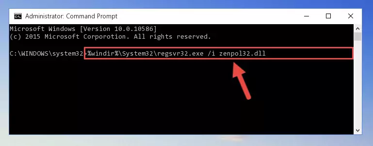 Uninstalling the Zenpol32.dll library from the system registry