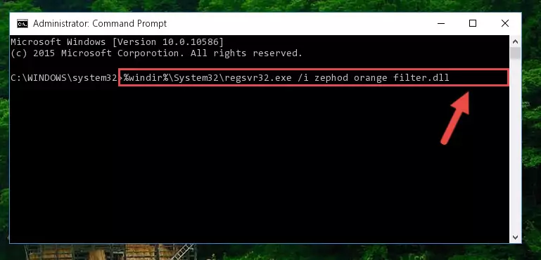 Creating a clean registry for the Zephod orange filter.dll library (for 64 Bit)
