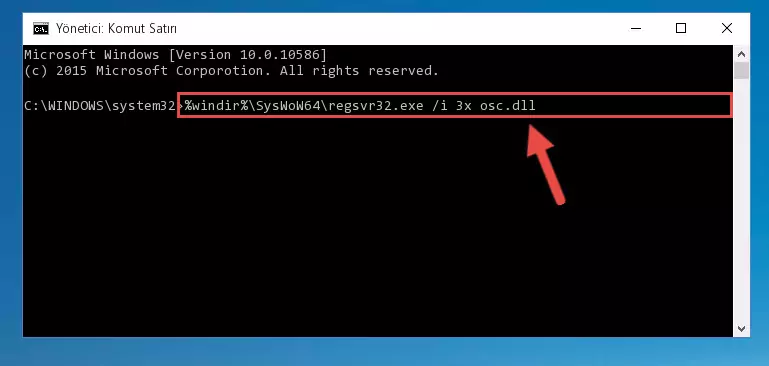 3x osc.dll dosyasının bozuk kaydını Windows Kayıt Defterinden kaldırma (64 Bit için)