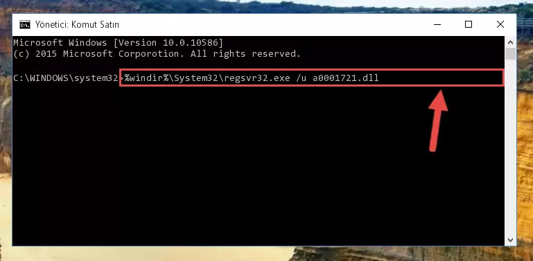 A0001721.dll dosyası için Windows Kayıt Defterinde yeni kayıt oluşturma