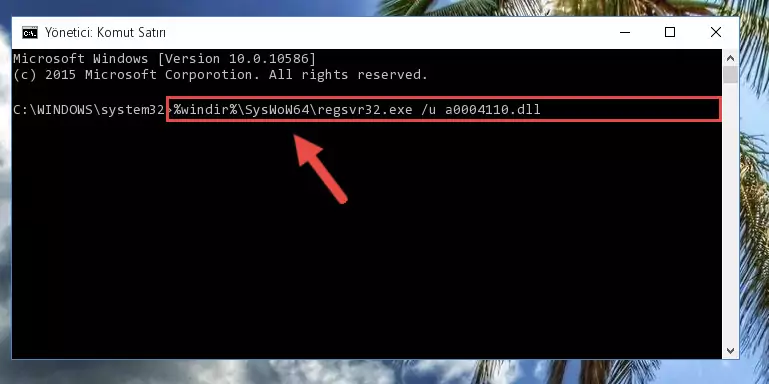 A0004110.dll dosyası için Windows Kayıt Defterinde yeni kayıt oluşturma