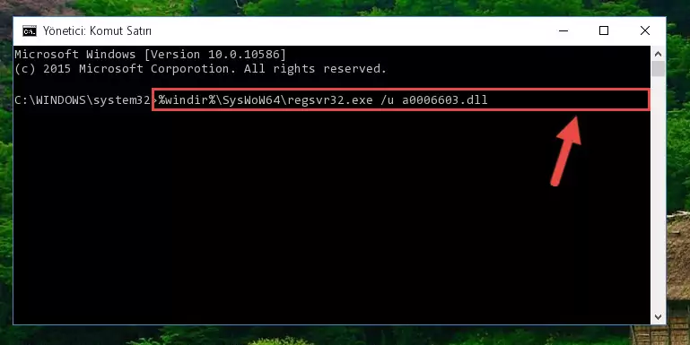 A0006603.dll dosyası için Regedit (Windows Kayıt Defteri) üzerinde temiz kayıt oluşturma