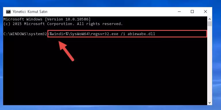 Abiewabx.dll dosyasının bozuk kaydını Kayıt Defterinden kaldırma (64 Bit için)