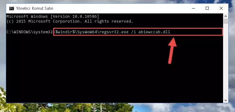 Abiewccab.dll dosyasının Windows Kayıt Defterindeki sorunlu kaydını silme