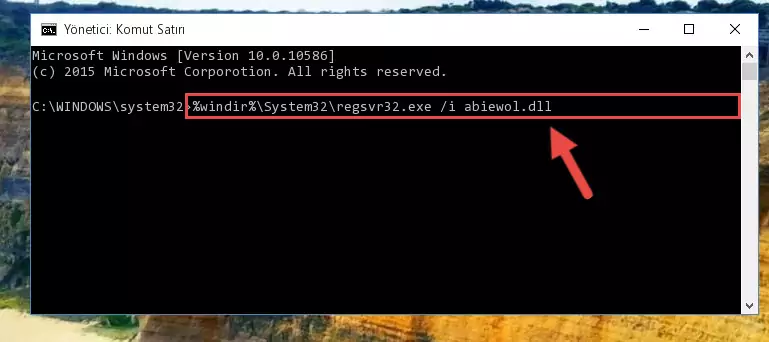 Abiewol.dll dosyası için temiz kayıt oluşturma (64 Bit için)