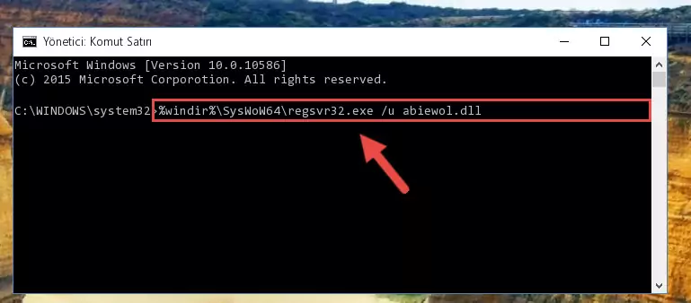 Abiewol.dll dosyası için Windows Kayıt Defterinde yeni kayıt oluşturma