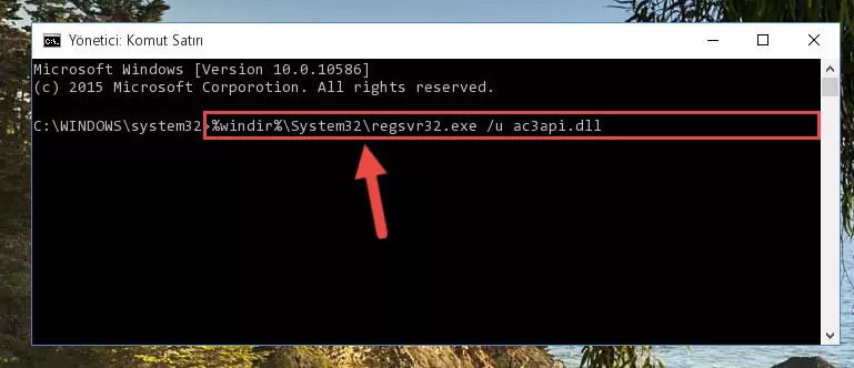 Ac3api.dll dosyası için Regedit (Windows Kayıt Defteri) üzerinde temiz kayıt oluşturma
