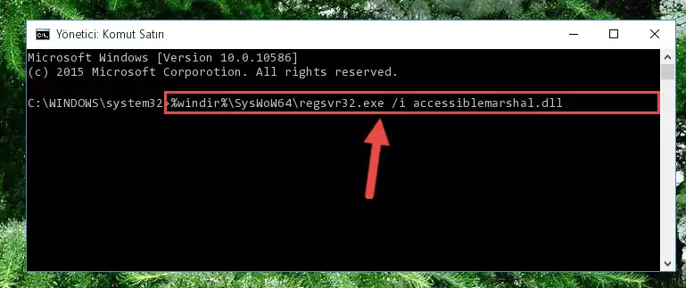 Accessiblemarshal.dll dosyasının kaydını sistemden kaldırma