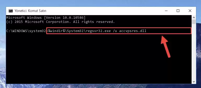 Accvpsres.dll dosyası için Regedit (Windows Kayıt Defteri) üzerinde temiz kayıt oluşturma