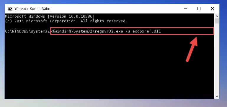 Acdbxref.dll dosyası için Windows Kayıt Defterinde yeni kayıt oluşturma