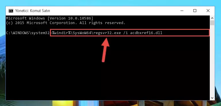 Acdbxref16.dll dosyasının Windows Kayıt Defterindeki sorunlu kaydını silme