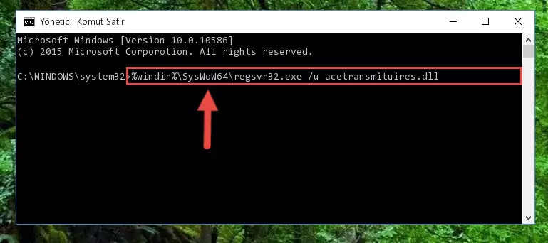 Acetransmituires.dll kütüphanesi için Regedit (Windows Kayıt Defteri) üzerinde temiz kayıt oluşturma
