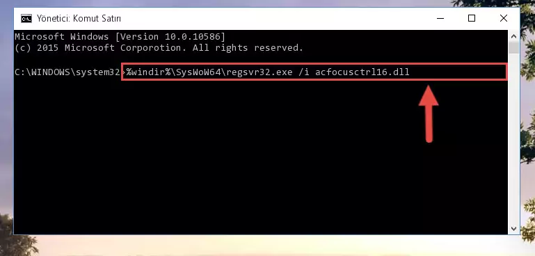 Acfocusctrl16.dll kütüphanesinin hasarlı kaydını sistemden kaldırma (64 Bit için)