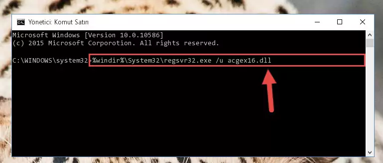Acgex16.dll dosyası için Windows Kayıt Defterinde yeni kayıt oluşturma