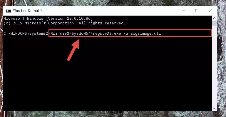 Acgsimage.dll kütüphanesi için Windows Kayıt Defterinde yeni kayıt oluşturma