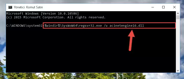 Acinetengine16.dll kütüphanesi için Regedit (Windows Kayıt Defteri) üzerinde temiz kayıt oluşturma
