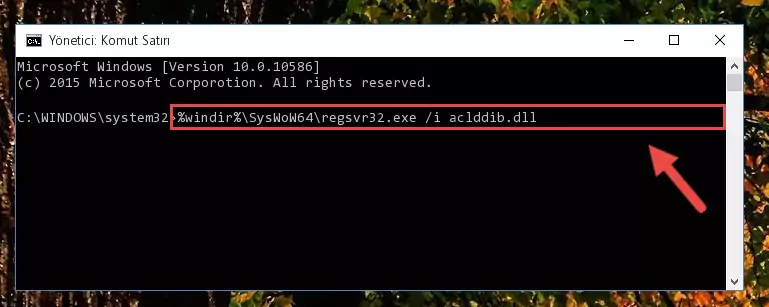 Aclddib.dll dosyasının sorunlu kaydını Regedit'den kaldırma (64 Bit için)