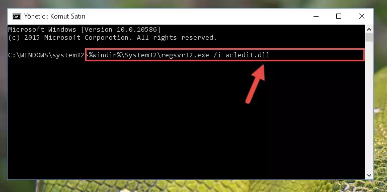 Acledit.dll kütüphanesinin Windows Kayıt Defterindeki sorunlu kaydını silme