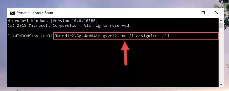 Acsignicon.dll kütüphanesinin Windows Kayıt Defteri üzerindeki sorunlu kaydını temizleme