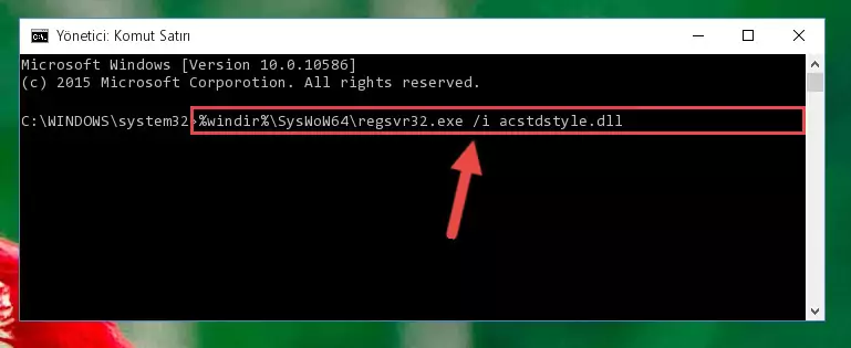 Acstdstyle.dll dosyasının Windows Kayıt Defterindeki sorunlu kaydını silme