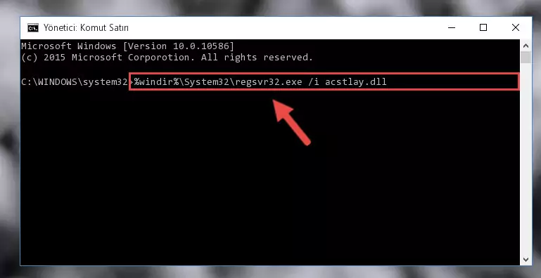 Acstlay.dll dosyasının Windows Kayıt Defterindeki sorunlu kaydını silme